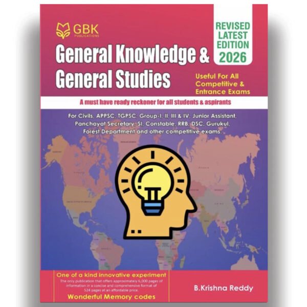 Gs Reddy GBK GK & GS General Knowledge & General Studies 2026 Revised Edition By ...