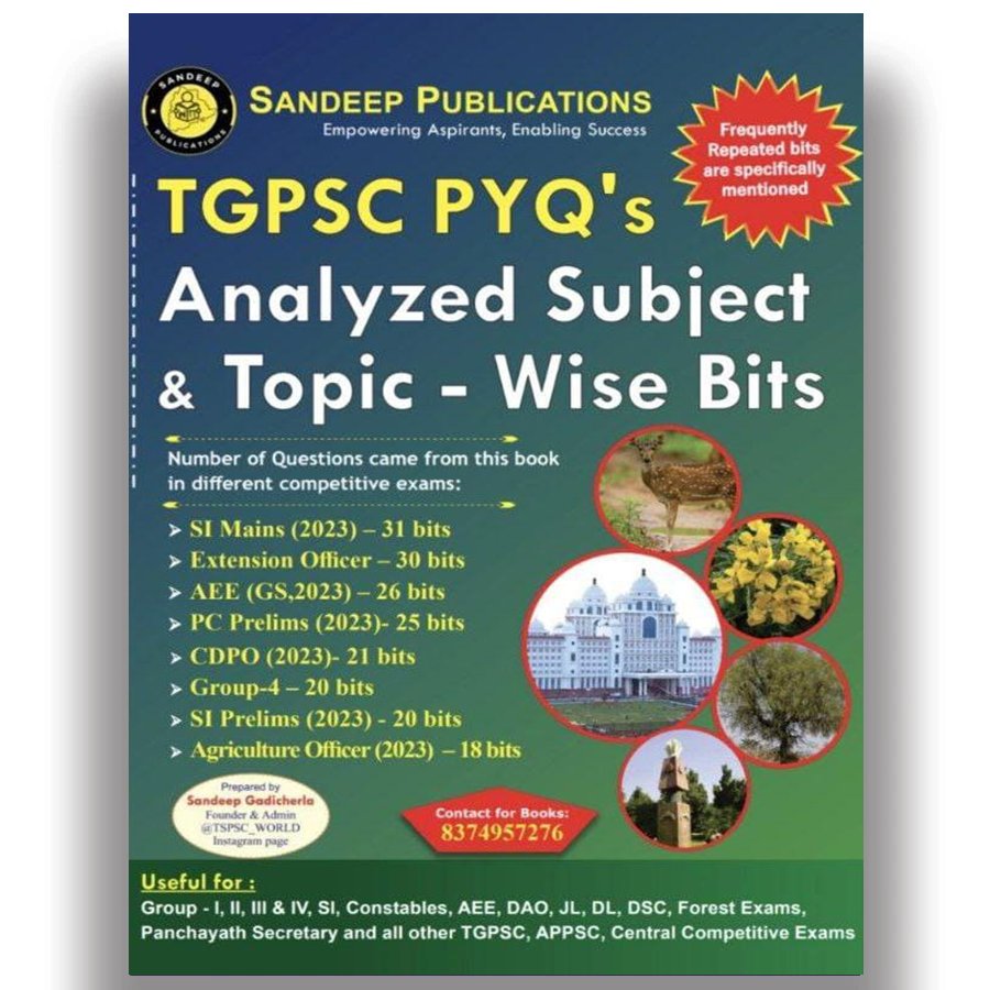 SANDEEP PUBLICATIONS TGPSC PREVIOUS PAPERS (PYQ) EM-699-420