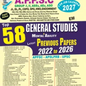 Vijeta APPSC General Studies & Mental Ability Top 58 Previous Papers (2022-2026) For 2027 Job Calendar[English Medium]499-349
